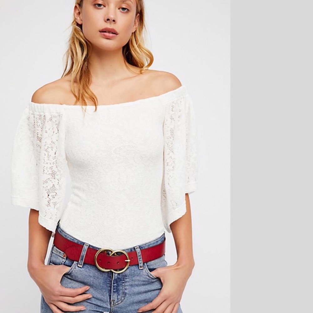 Brand new Free People Off-the-shoulder Top NWT - Picture 1 of 6